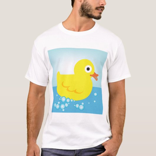 Gele Rubber Duck Mannen T-Shirt (Voorkant)