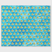 Gele rubber Duck met zonnebril Cadeaupapier (Vlak)