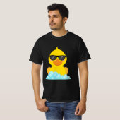 Gele Rubber Duck met zonnebril T-shirt (Voorkant volledig)