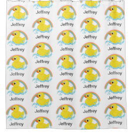 Gele Rubber Duck - Persoonlijk schoengordijn Douchegordijn