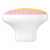 Gele Rubber Duck Polka Dots Keramische Knop (Zijkant)