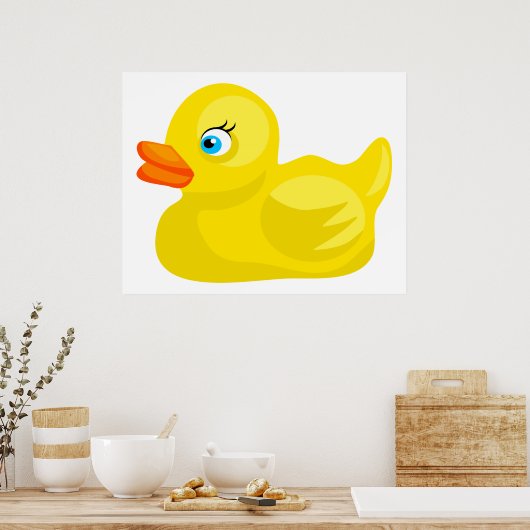 Gele Rubber Duck Poster (Keuken)