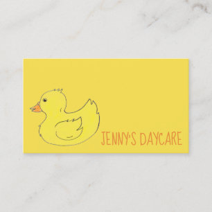 Gele Rubber Duck Preschool Dagopvang Leraar Ducky Visitekaartje