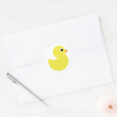 Gele Rubber Duck Ronde Sticker (Envelop)