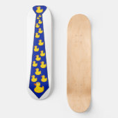 Gele Rubber Duck Stropdas Skateboard (Voorkant)
