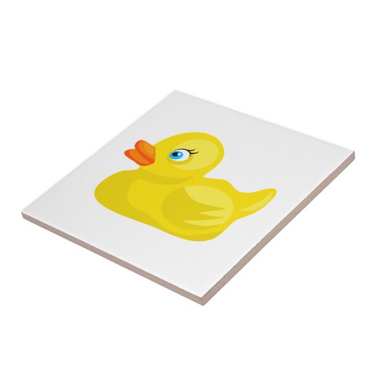 Gele Rubber Duck Tegeltje (Zijkant)