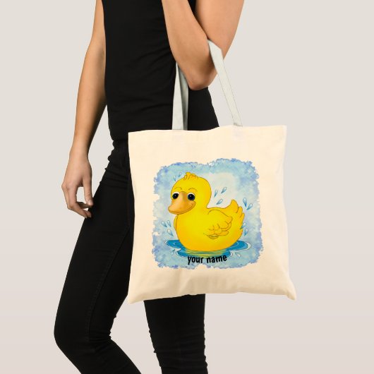 Gele Rubber Duck Tote Bag (Voorkant (product))