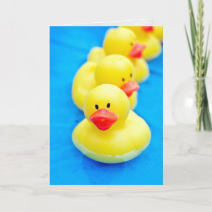 Gele Rubber Duck Verjaardag Kaart