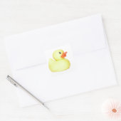 Gele Rubber Duck Vierkante Sticker (Envelop)