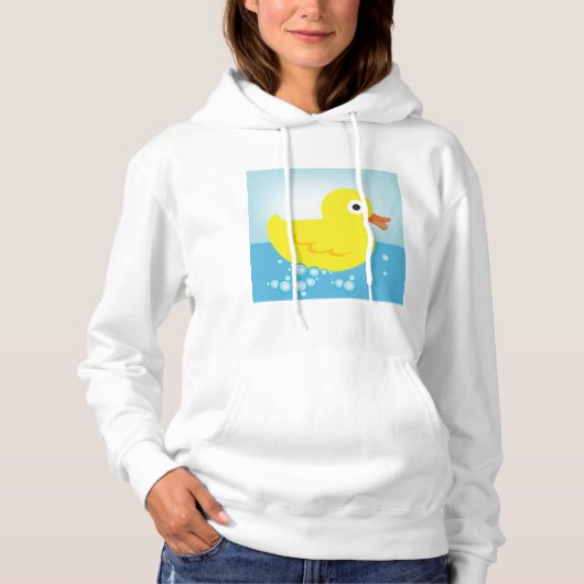 Gele Rubber Duck Womens Hoodie (Voorkant)