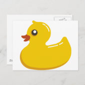 Gele Rubber Duckie Briefkaart (Voorkant / Achterkant)