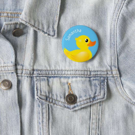 Gele Rubber Duckie Button (In situ)