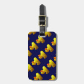 Gele Rubber Duckies Bagagelabel (Voorkant verticaal)