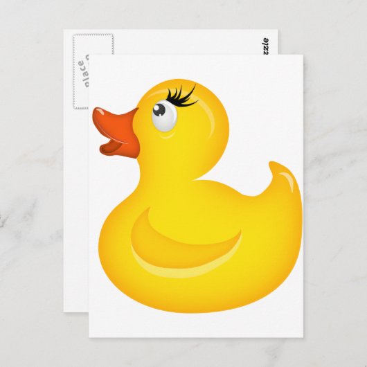 Gele Rubber Duckies Briefkaart (Voorkant / Achterkant)