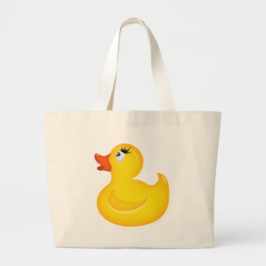 Gele Rubber Duckies Grote Tote Bag (Voorkant)