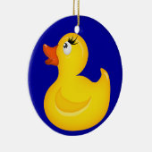 Gele Rubber Duckies Keramisch Ornament (Rechts)