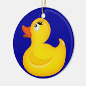 Gele Rubber Duckies Keramisch Ornament (Links)