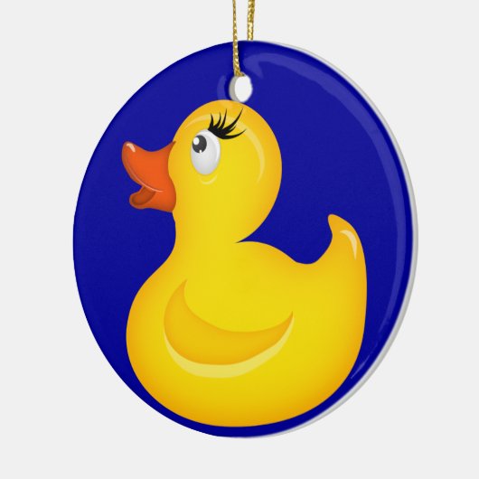 Gele Rubber Duckies Keramisch Ornament (Links)