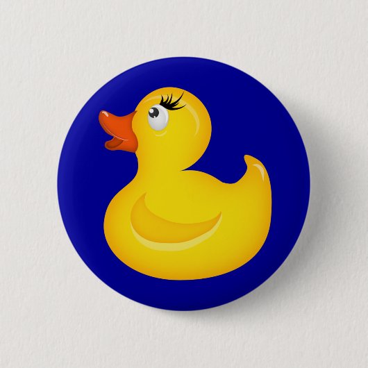 Gele Rubber Duckies Ronde Button 5,7 Cm (Voorkant)