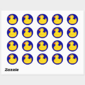 Gele Rubber Duckies Ronde Sticker (Vel)
