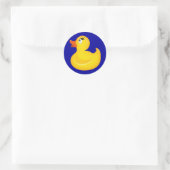 Gele Rubber Duckies Ronde Sticker (Tas)