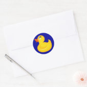 Gele Rubber Duckies Ronde Sticker (Envelop)