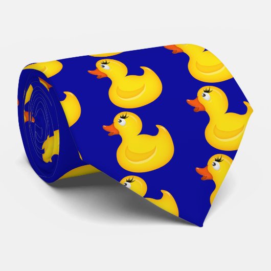 Gele Rubber Duckies Stropdas (Opgerold)