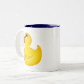 Gele Rubber Duckies Tweekleurige Koffiemok (Voorkant links)