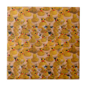 Gele rubber Ducks Cute Pattern Tegeltje