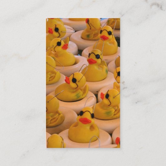 Gele Rubber Ducks Cute Visitekaartje (Achterkant)
