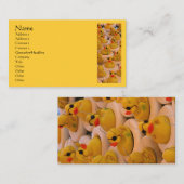 Gele Rubber Ducks Cute Visitekaartje (Voorkant / Achterkant)