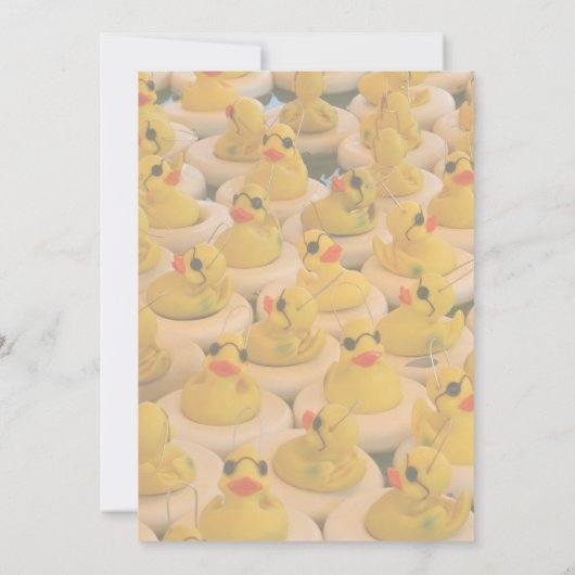 Gele Rubber Ducks Fun Party Kaart (Achterkant)