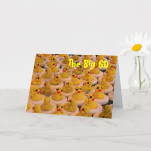 Gele Rubber Ducks Grappig 60ste Verjaardag Kaart