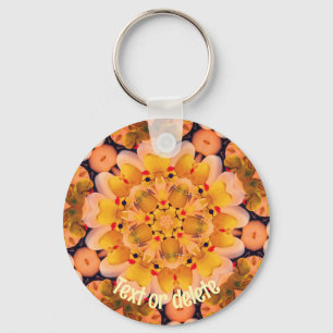 Gele Rubber Ducks Kaleidoscope Personaliseert Sleutelhanger