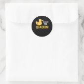 Gele Rubber Ducks Quack Funny Duck Lover Ronde Sticker (Tas)