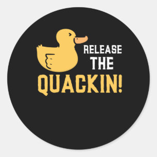Gele Rubber Ducks Quack Funny Duck Lover Ronde Sticker