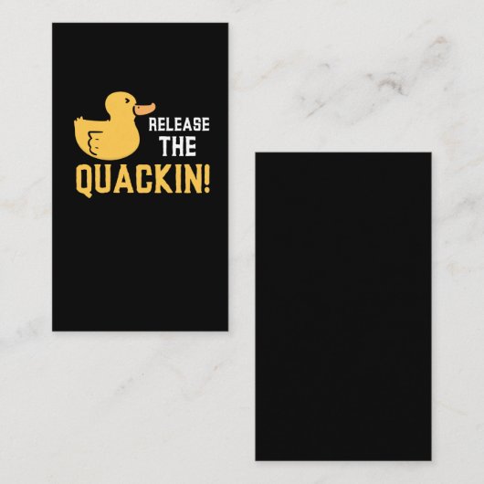 Gele Rubber Ducks Quack Funny Duck Lover Visitekaartje (Voorkant / Achterkant)