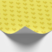 Gele Rubber Ducky | Achtergrond kleur Cadeaupapier (Hoek)