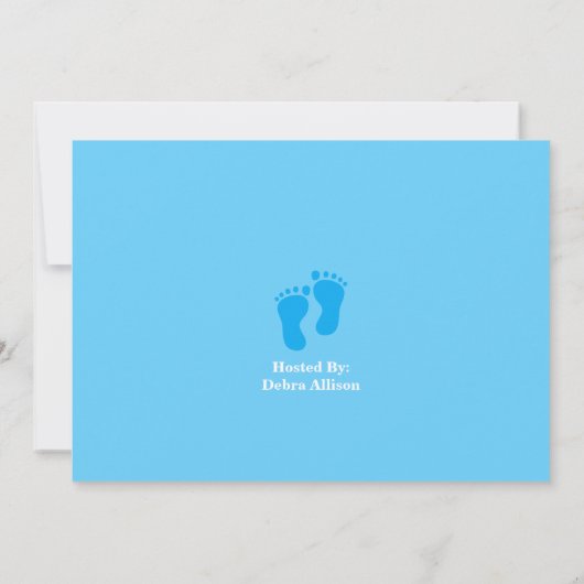 Gele Rubber Ducky Baby shower Uitnodiging (Achterkant)