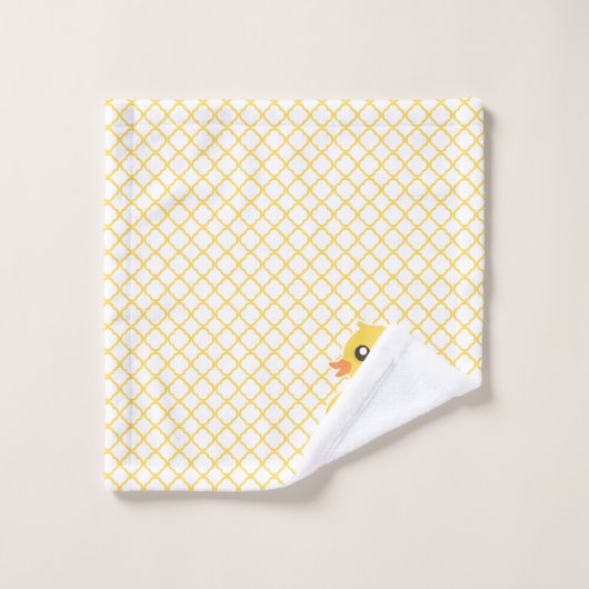 Gele Rubber Ducky Bath-handdoekset Bad Handdoek (Wasdoekje)