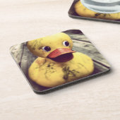 Gele Rubber Ducky bedekt met vuil! Bier Onderzetter (Linkerzijde)