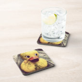 Gele Rubber Ducky bedekt met vuil! Bier Onderzetter (Rechterzijde)