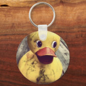 Gele Rubber Ducky bedekt met vuil! Sleutelhanger (Voorkant)