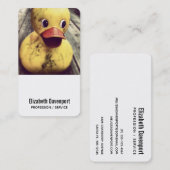 Gele Rubber Ducky bedekt met vuil Visitekaartje (Voorkant / Achterkant)
