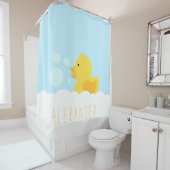 Gele Rubber Ducky Douchegordijn (In situ)