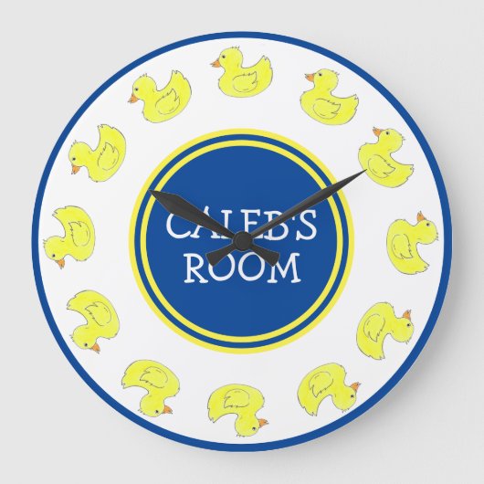 Gele Rubber Ducky Duckie Bathtub Speys Bathroom Grote Klok (Voorkant)