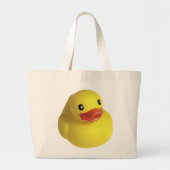Gele Rubber Ducky Grote Tote Bag (Voorkant)