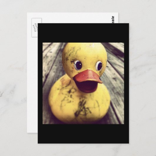 Gele Rubber Ducky heeft een Bath nodig! Briefkaart (Voorkant / Achterkant)