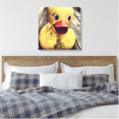 Gele Rubber Ducky heeft een Bath nodig! Canvas Afdruk (Insitu (Slaapkamer))