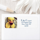 Gele Rubber Ducky heeft een Bath nodig! Etiket (Insitu)